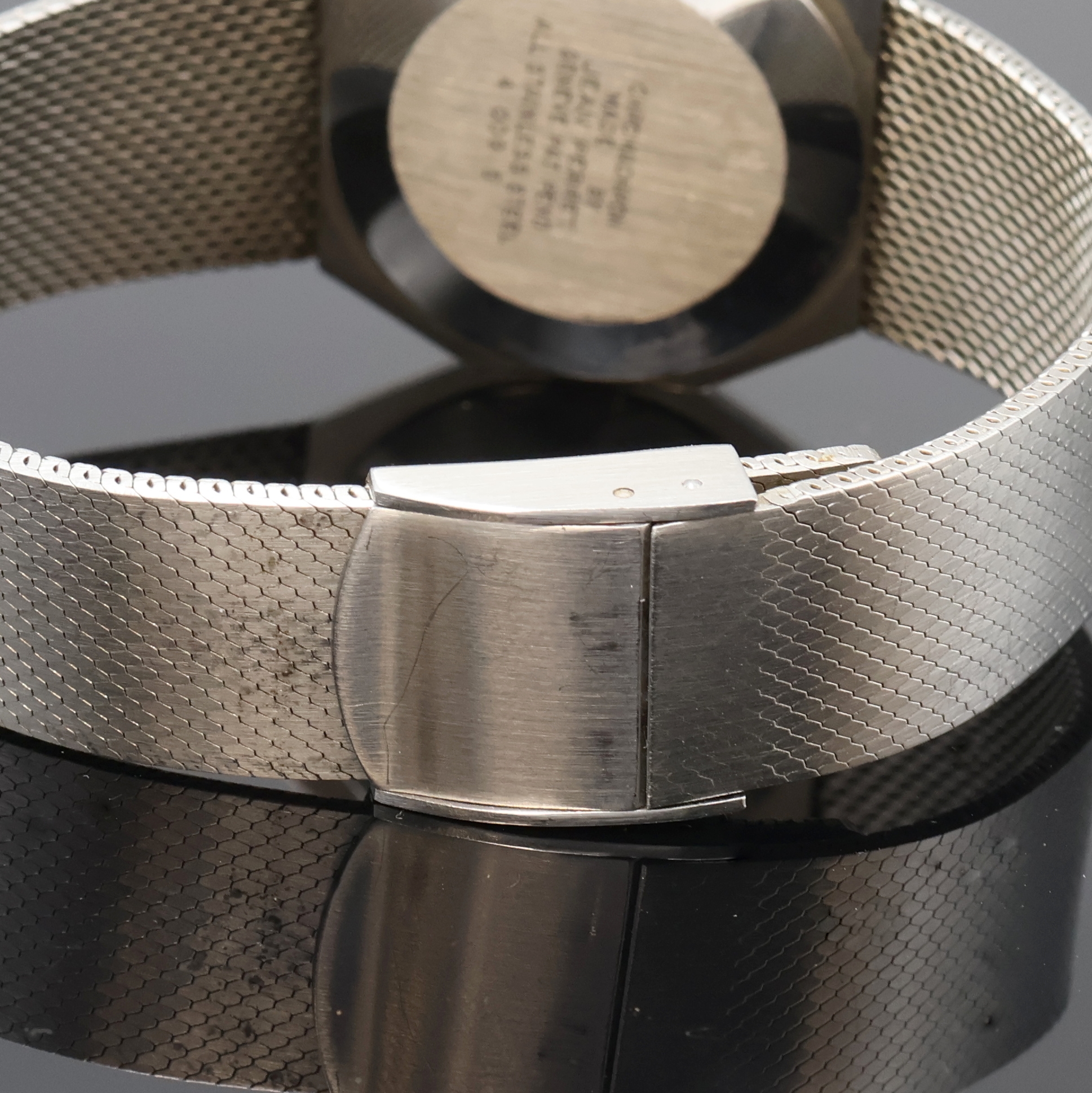 Detail c: CHROMACHRON / TIAN HARLAN Armbanduhr mit ausgefallener Anzeige, Schweiz um 1975, Handaufzug, Edelstahlgeh. inkl. integr. Stahlband, Schmuckkrone, ...