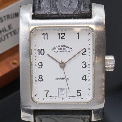 27060841a - NAUTISCHE INSTRUMENTE MÜHLE GLASHÜTTE Quadro Armbanduhr Referenz M1-22-10, Deutschland ...