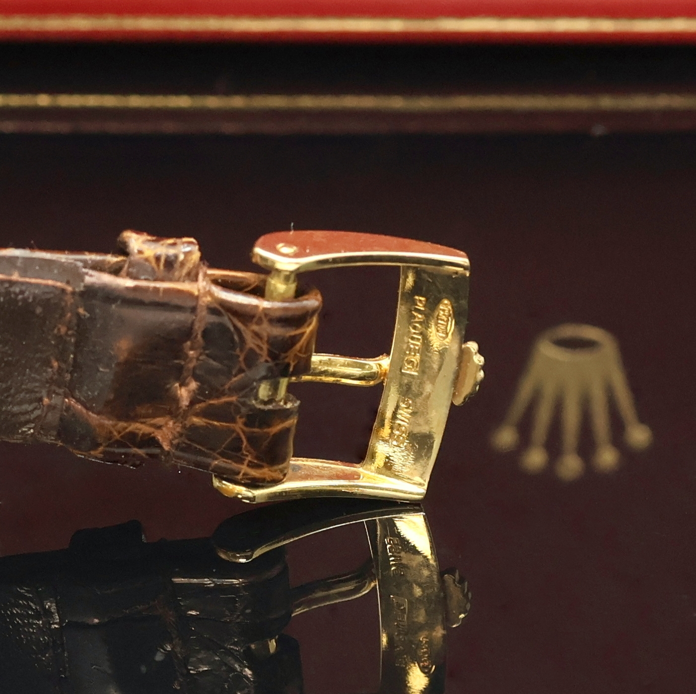 Detail c: ROLEX Armbanduhr Oysterdate Precision Referenz 6066, Schweiz 1950er Jahre, Handaufzug, verg. Geh., Edelstahlboden verschr., Rolex Lederband und Rolex ...