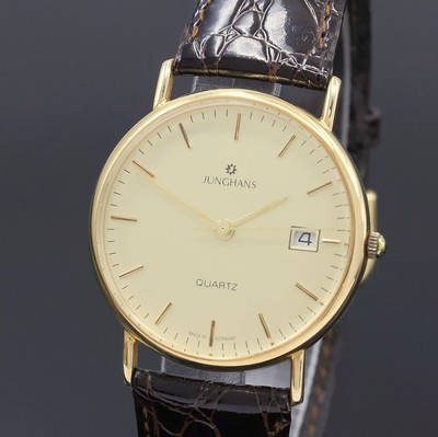 27060923a - JUNGHANS Armbanduhr in GG 585/000 Referenz 22.9801, Deutschland um 2000, quarz, 2-teil. ...