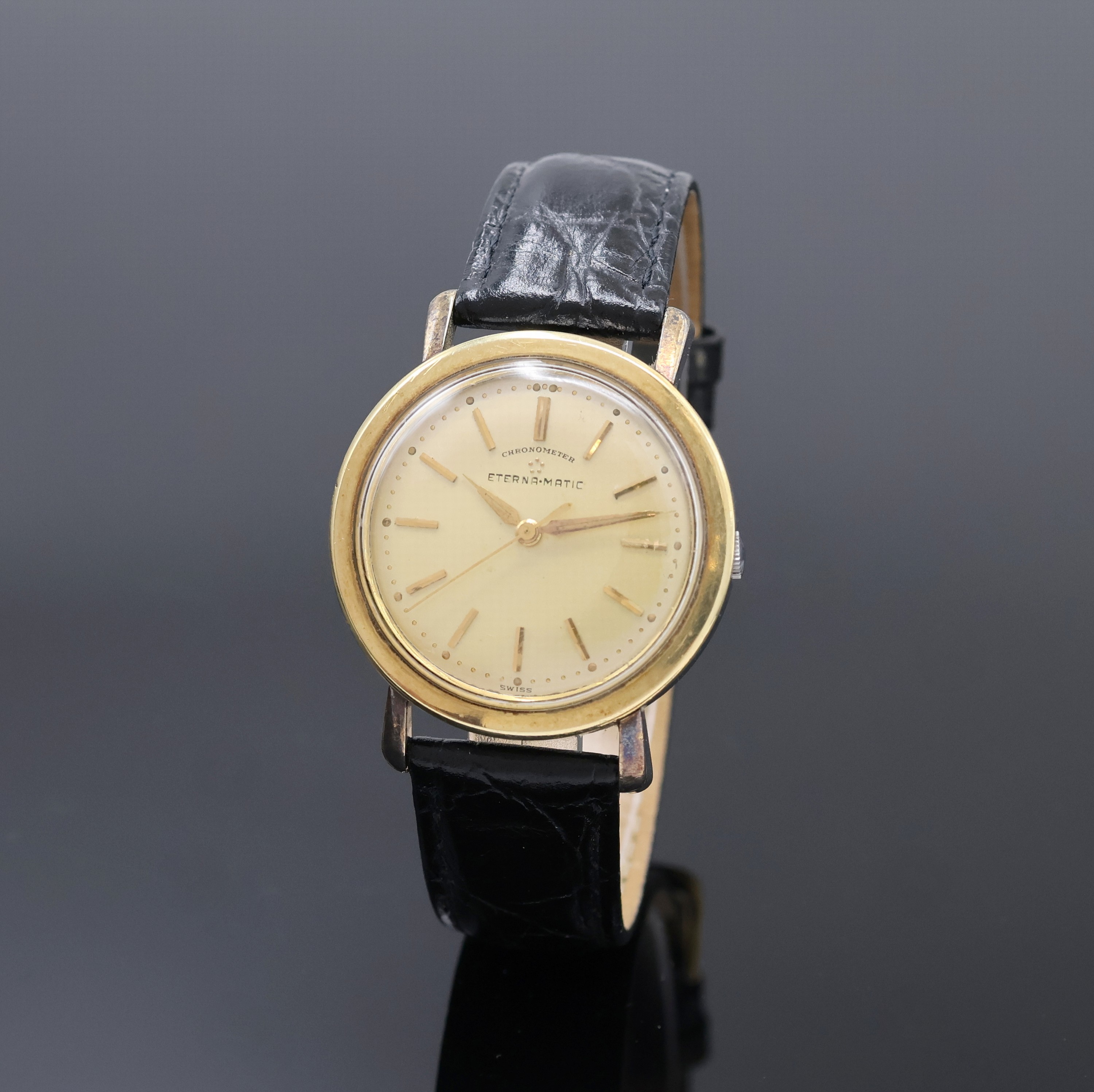 Image 27061042 - ETERNA-MATIC Chronometer Armbanduhr, Schweiz um 1958, Automatik, Edelstahlgeh., Lünette ...