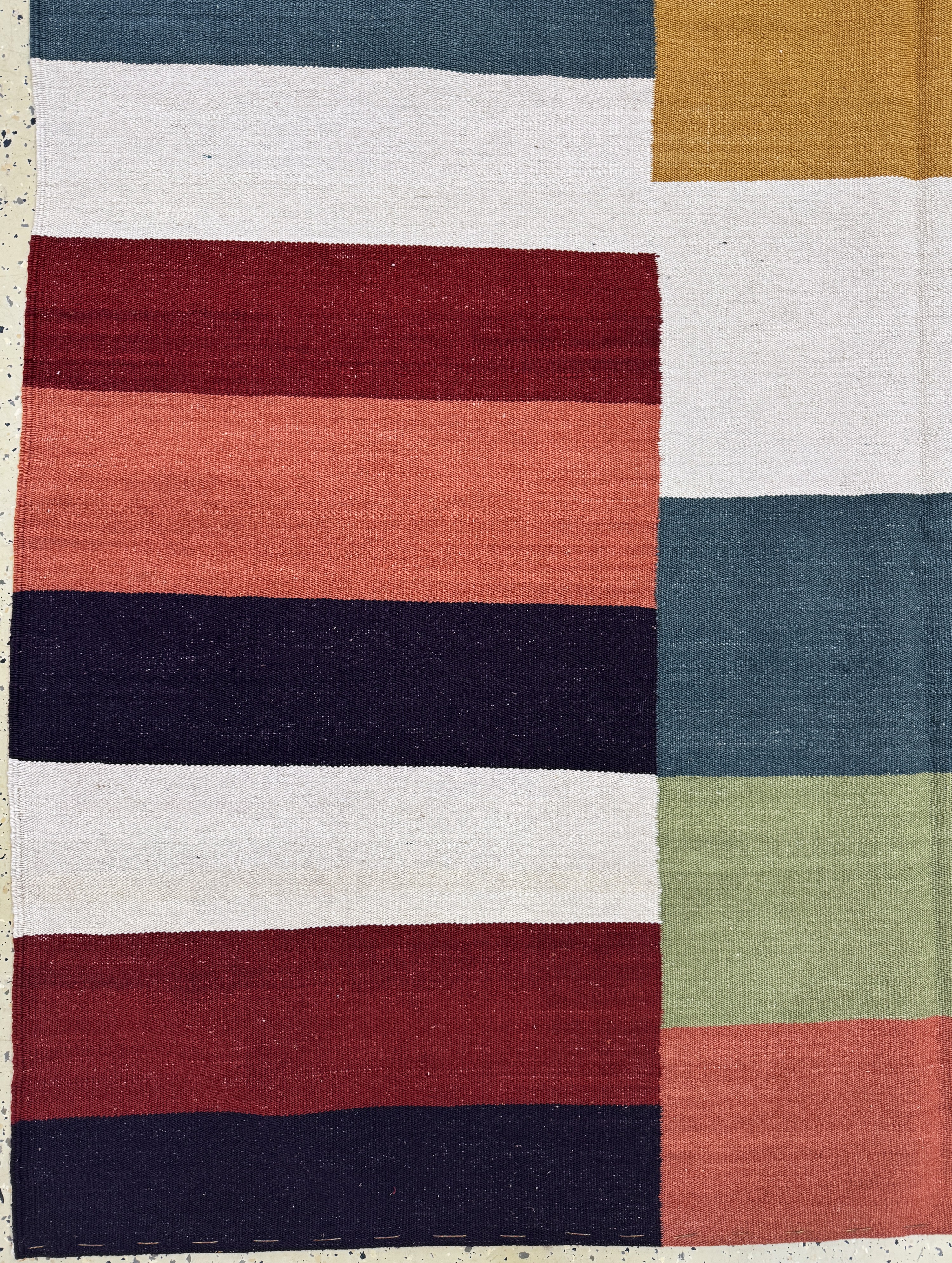 Detail b: Ghaschgai Kelim, Persien, Ende 20.Jhd, Wolle auf Baumwolle, ca. 302 x 190 cm, EHZ:(nahezu neuwertig)
