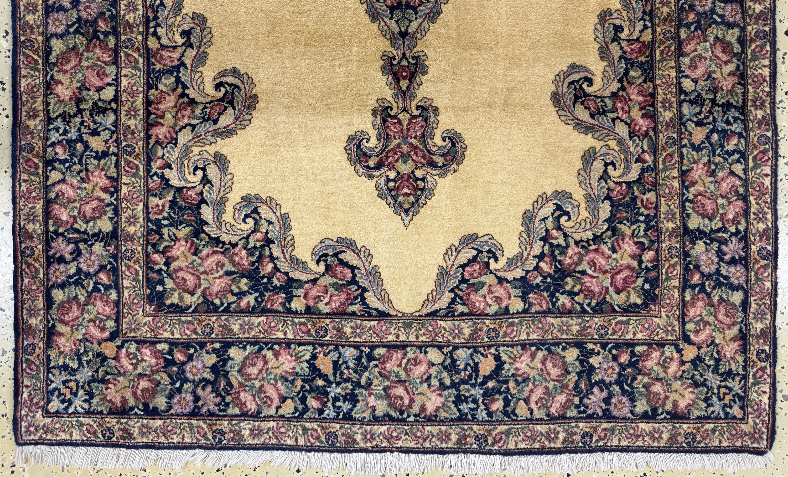 Detail c: Kerman Kork fein, Persien, Ende 20.Jhd, Korkwolle auf Baumwolle, ca. 210 x 120 cm, gereinigt, EHZ: 2
