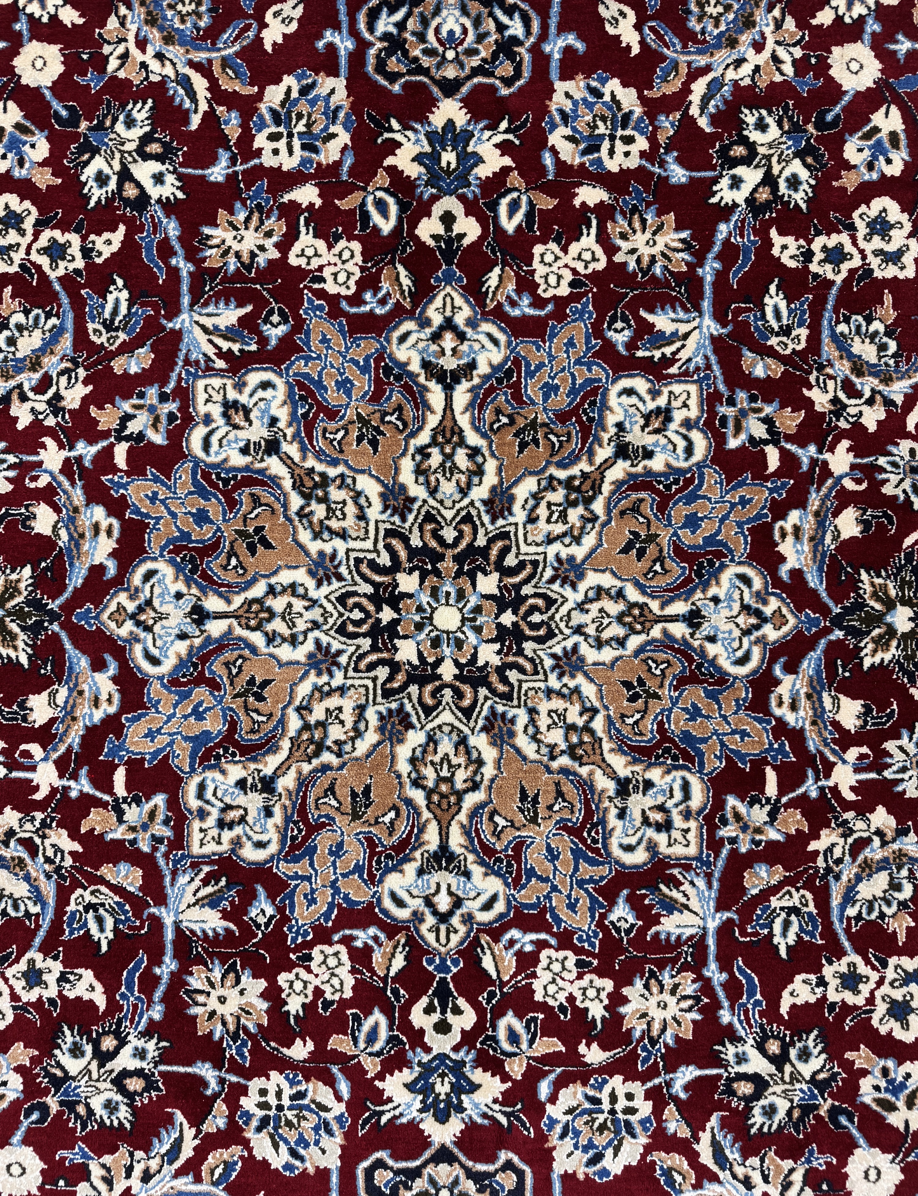 Detail c: Nain fein(9 La), Persien, Mitte 20.Jhd, Korkwolle mit Seide, ca. 265 x 166 cm, ca. 500.000 Kn/qm, EHZ: 1-2