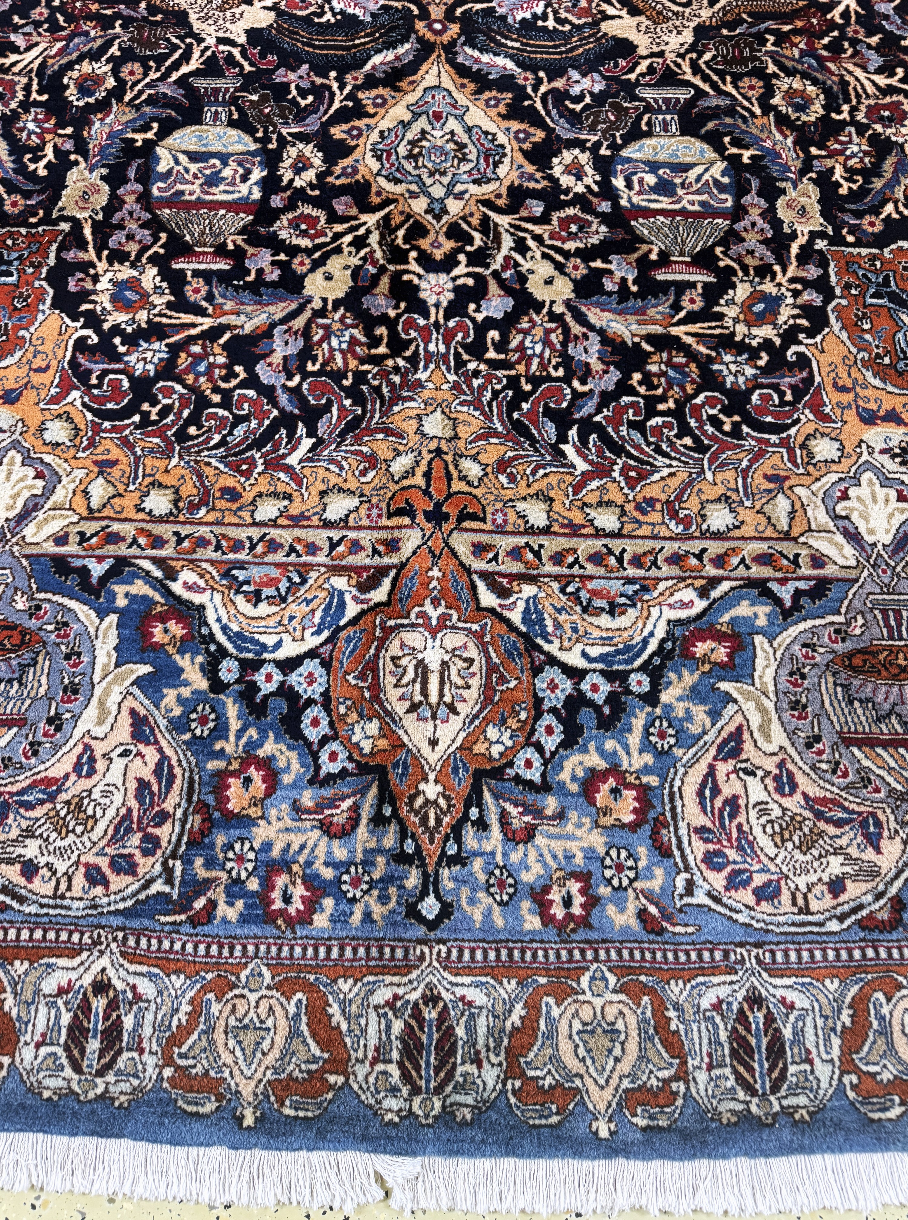 Detail b: Kaschmar, Persien, Mitte 20.Jhd, Wolle auf Baumwolle, ca. 390 x 295 cm, EHZ:(nahezu neuwertig)