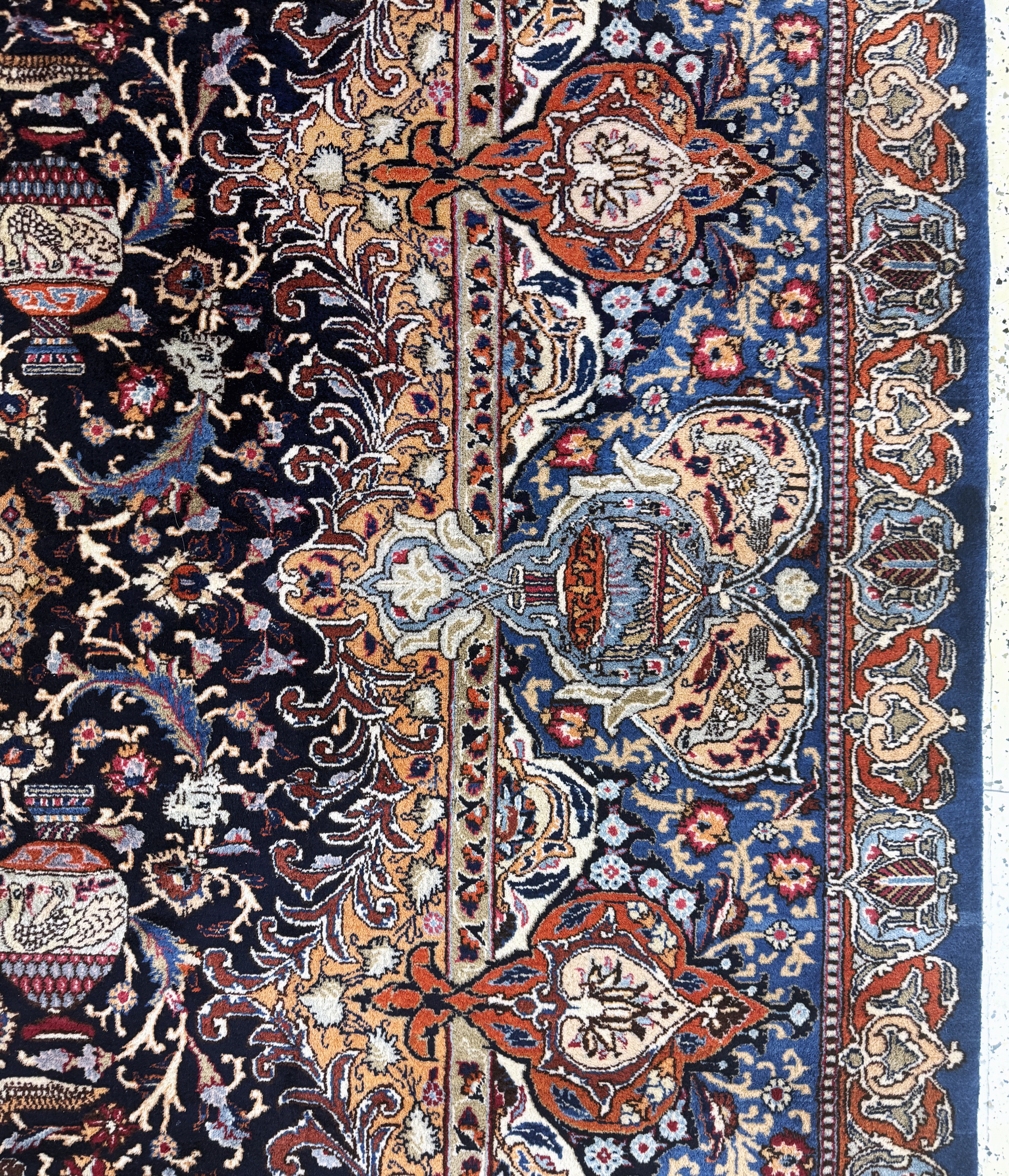 Detail f: Kaschmar, Persien, Mitte 20.Jhd, Wolle auf Baumwolle, ca. 390 x 295 cm, EHZ:(nahezu neuwertig)