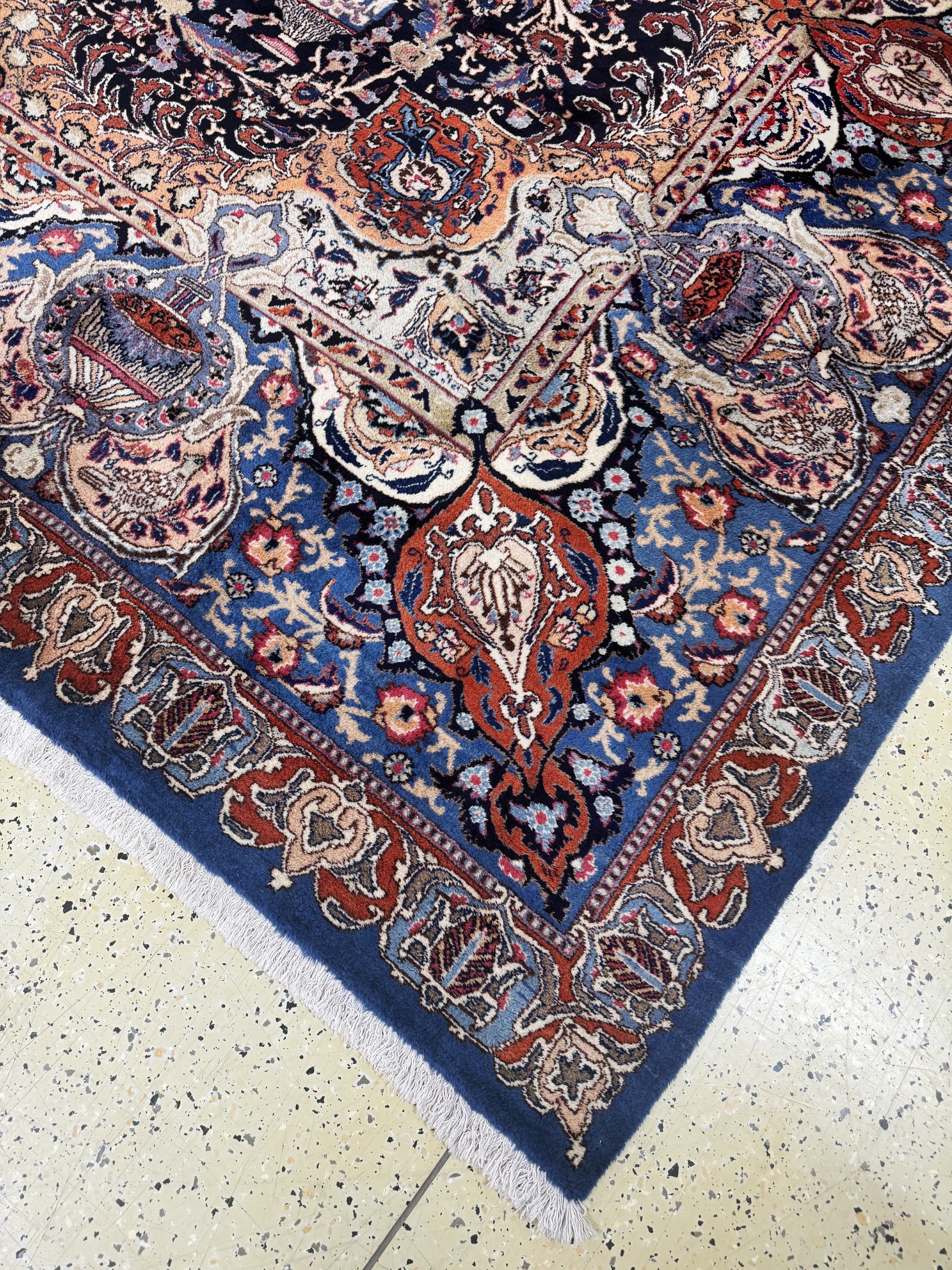 Detail i: Kaschmar, Persien, Mitte 20.Jhd, Wolle auf Baumwolle, ca. 390 x 295 cm, EHZ:(nahezu neuwertig)
