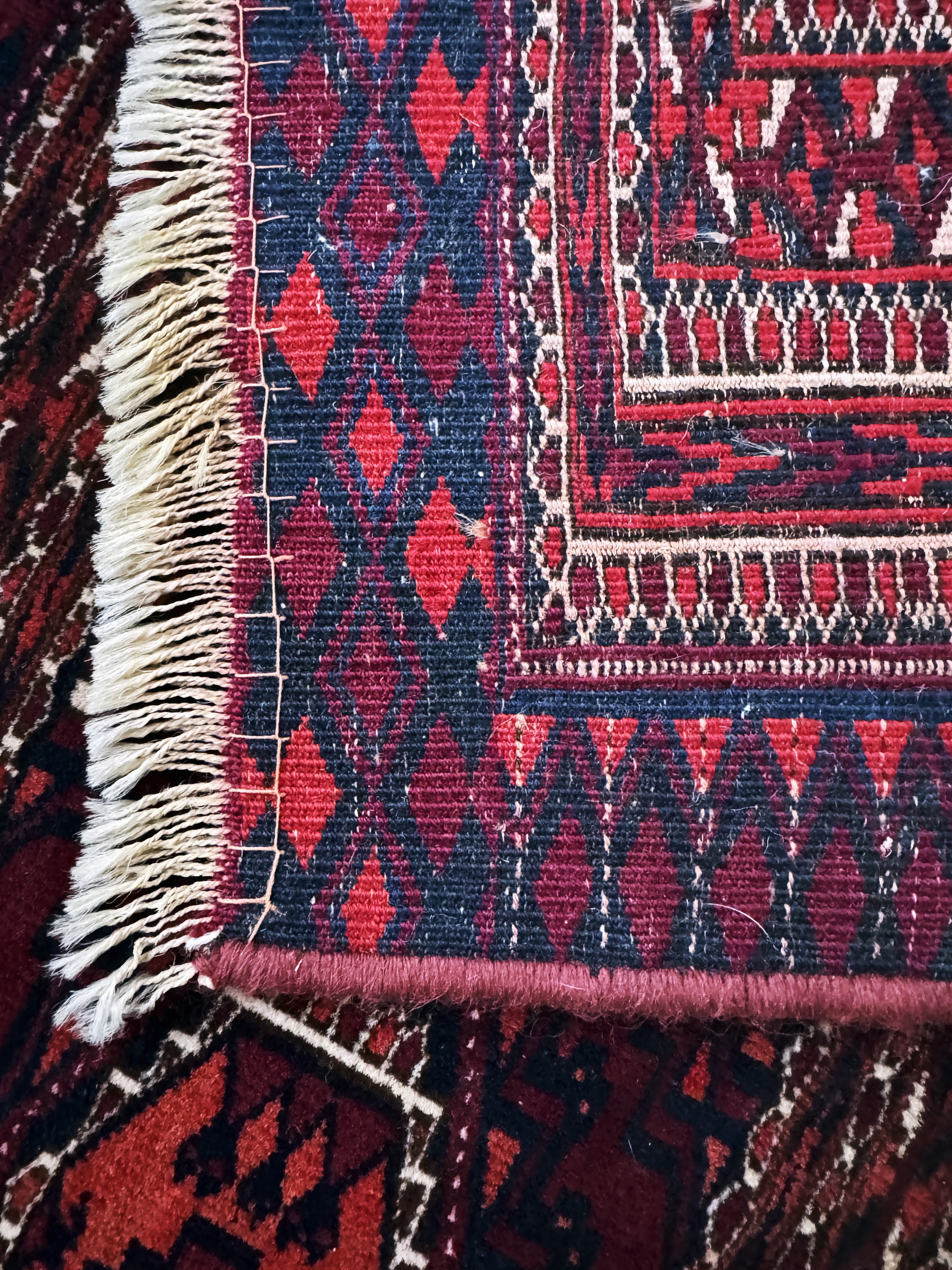 Detail c: Tekke Torba, Turkmenistan, um 1900, Wolle auf Wolle, ca. 113 x 35 cm, EHZ: 2