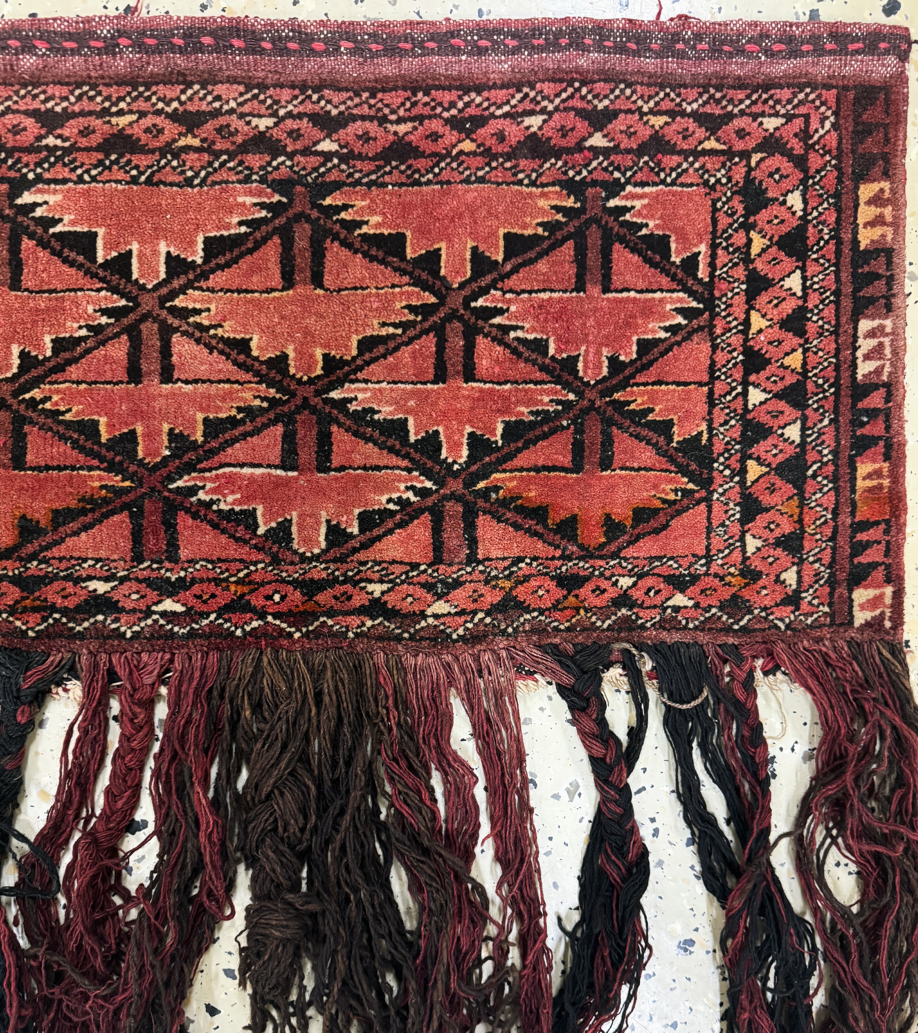 Detail a: Ersari Torba, Afghanistan, Mitte 20.Jhd, Wolle auf Wolle, ca. 180 x 66 cm, EHZ: 2