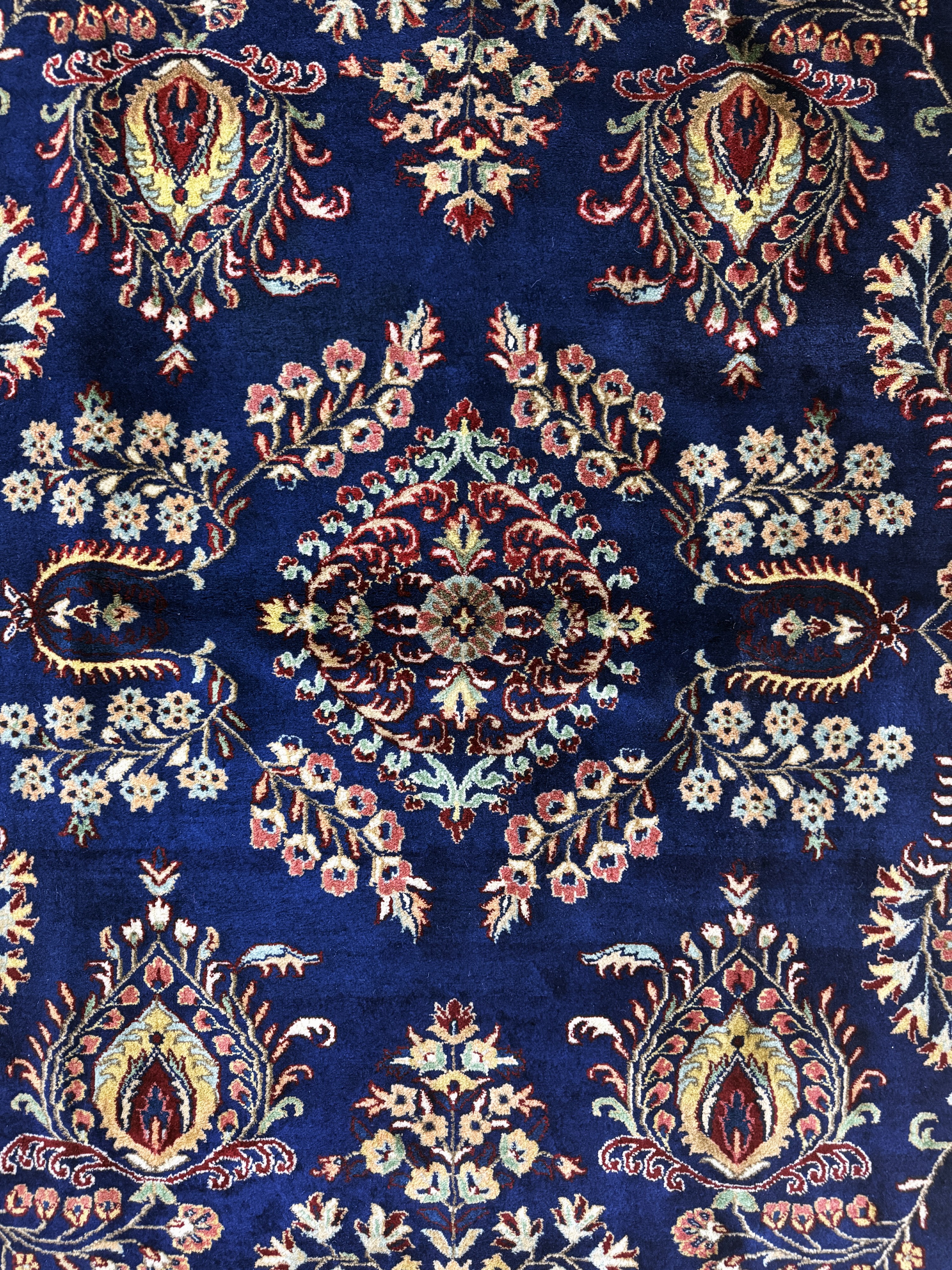 Detail c: Sarogh"Mohajeran"fein, Indien, Mitte 20.Jhd, Korkwolle auf Baumwolle, ca. 244 x 170cm, gereinigt, EHZ: 1-2