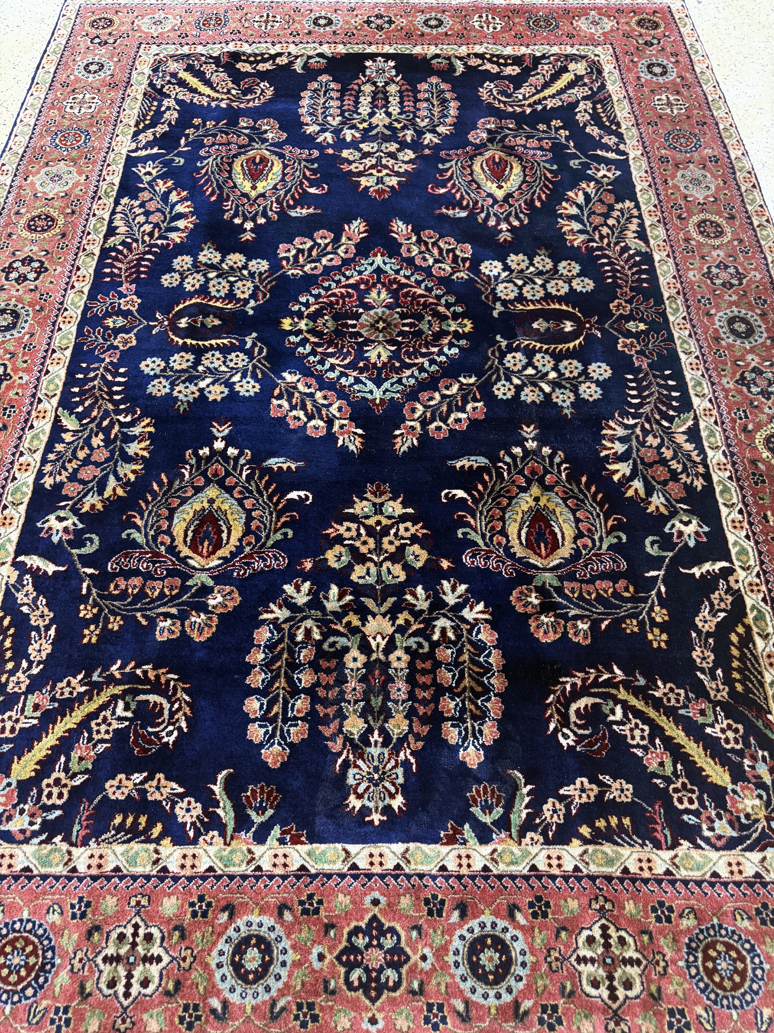 Detail f: Sarogh"Mohajeran"fein, Indien, Mitte 20.Jhd, Korkwolle auf Baumwolle, ca. 244 x 170cm, gereinigt, EHZ: 1-2
