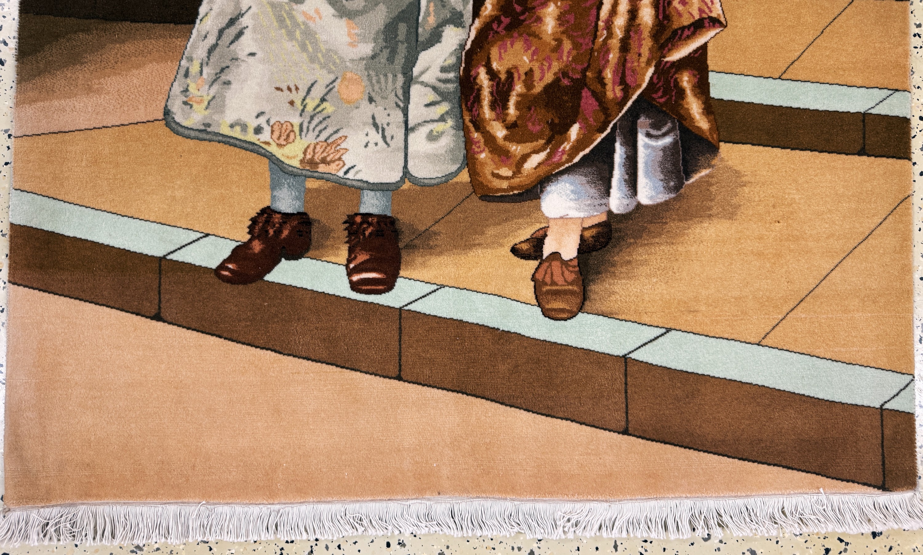 Detail b: Täbriz fein(50 Raj), Persien, Mitte 20.Jhd,Korkwolle auf Baumwolle, ca. 157 x 110 cm, ca.500.000 Kn/qm, EHZ: 2