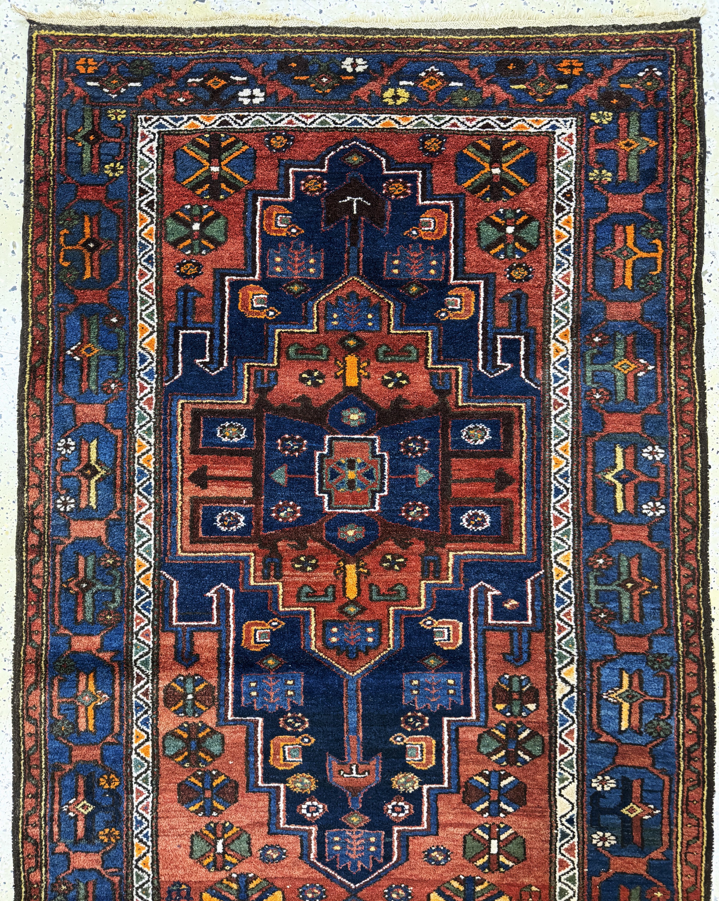 Detail a: Shahsawan, Persien, Mitte 20.Jhd, Wolle aufBaumwolle, ca. 290 x 115 cm, EHZ: 1-2
