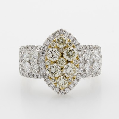 Image Ring mit Brillanten, WG 750/000, Brill. zus. ca. 1.27 ct feines Weiß-Weiß/si, Brill. ...