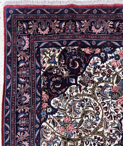 27061051d - Rosenbidjar Kork fein, Persien, Mitte 20.Jhd, Korkwolle auf Baumwolle, ca. 280 x 165cm, ...