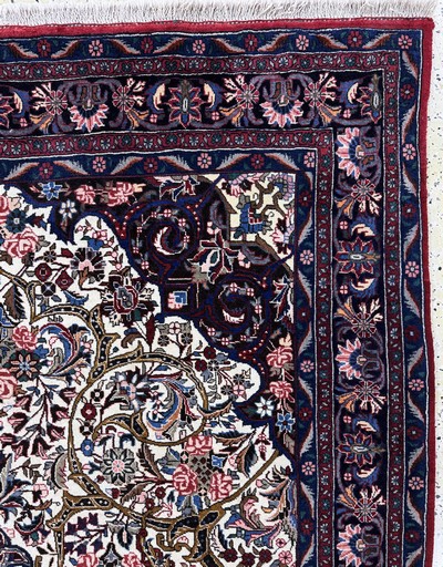 27061051e - Rosenbidjar Kork fein, Persien, Mitte 20.Jhd, Korkwolle auf Baumwolle, ca. 280 x 165cm, ...