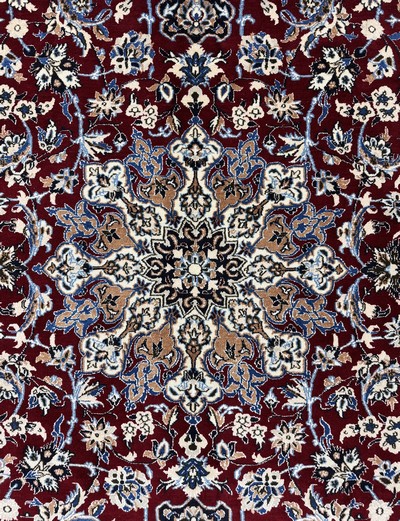 27061052c - Nain fein(9 La), Persien, Mitte 20.Jhd, Korkwolle mit Seide, ca. 265 x 166 cm, ca. ...