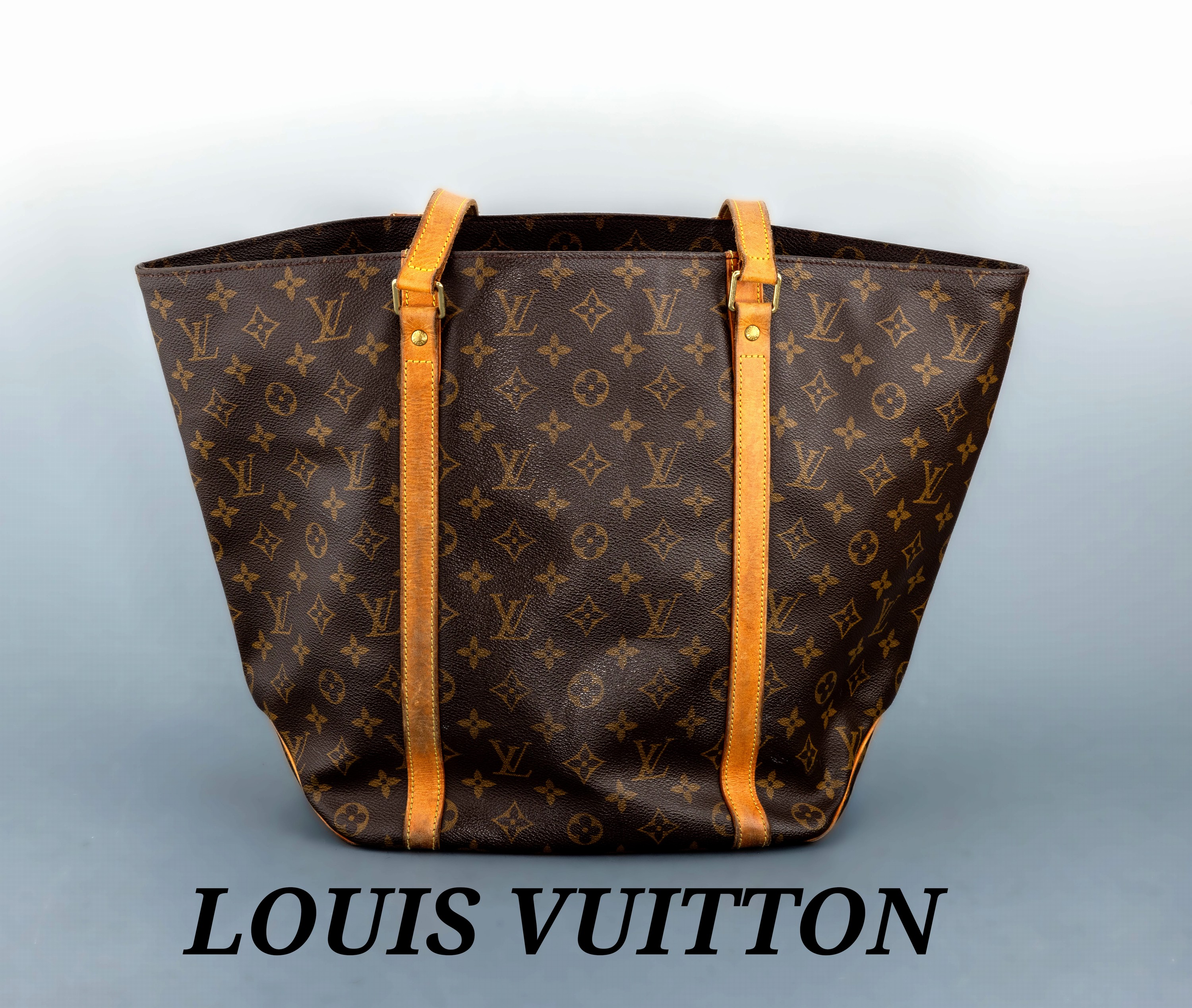 Image 27061110 - LOUIS VUITTON Handtasche, ´Tote Bag´, Monogram Canvas, Besätze naturfarb. Leder, innen ...