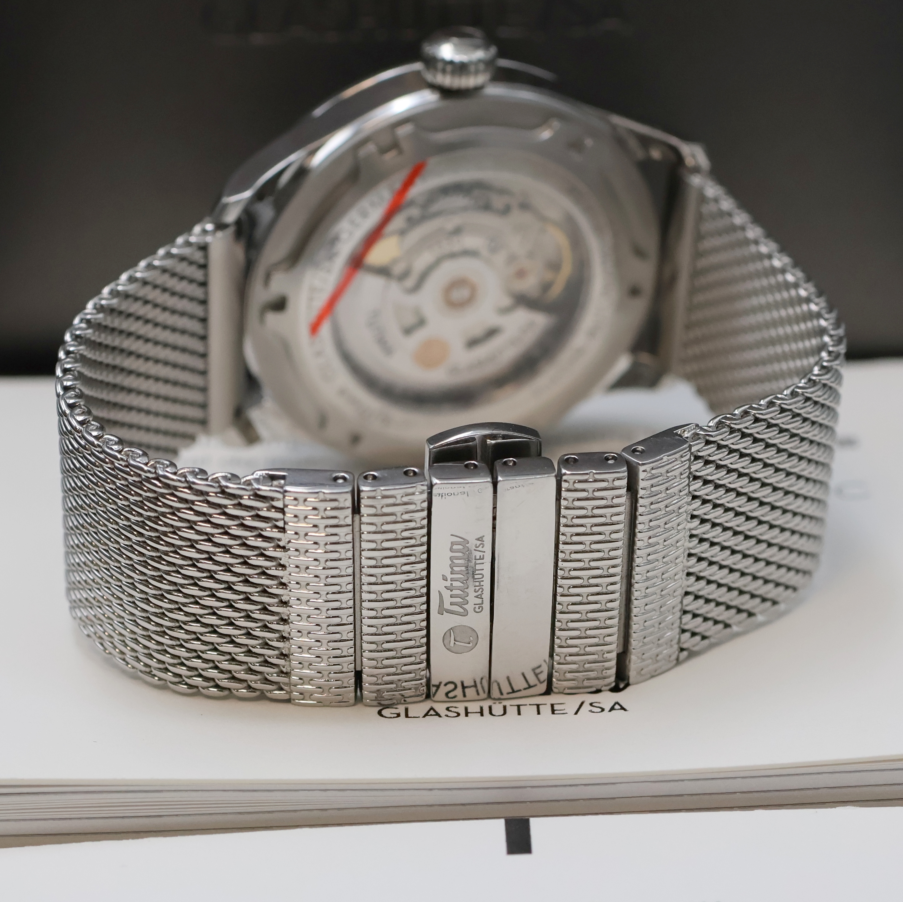 Detail c: TUTIMA Grand Flieger Herrenarmbanduhr in Stahl Referenz 6105-24, Deutschland verk. lt. beil. Pap. 09/2023, Automatik, beids. vergl. Geh. inkl. orig. ...