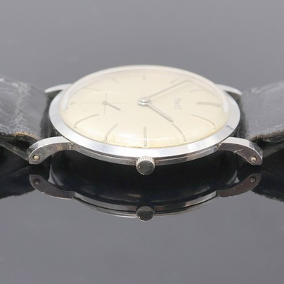 27061222d - PIAGET seltene Armbanduhr in Stahl Referenz 10821, Schweiz 1960er Jahre, 3-teil. Geh., ...
