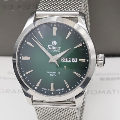 27061223a - TUTIMA Grand Flieger gents wristwatch in steel reference 6105-24, Germany sold according ...