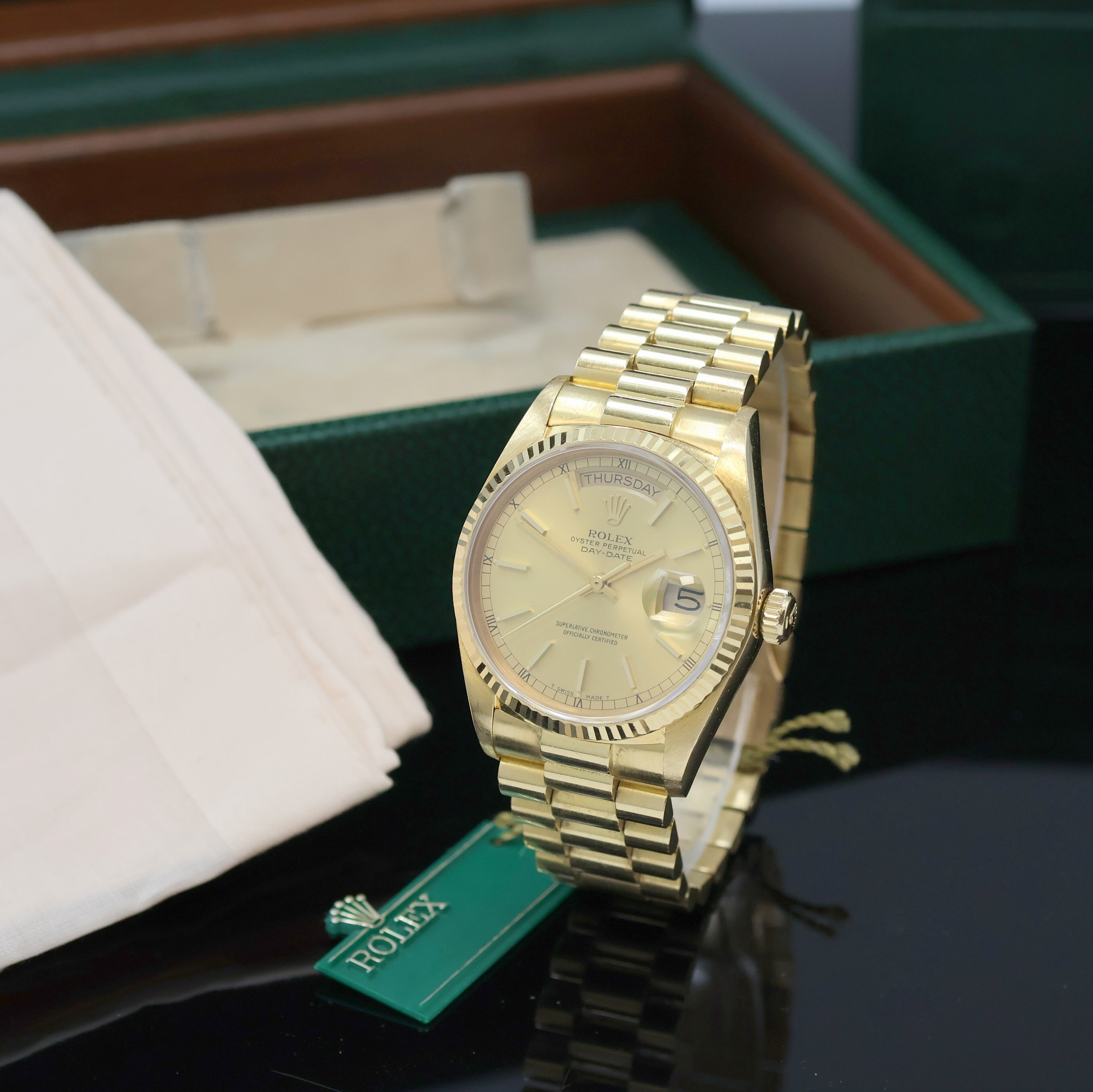 Image 27061414 - ROLEX Herrenarmbanduhr Oyster Perpetual Day- Date Referenz 18038, Automatik, Chronometer ...