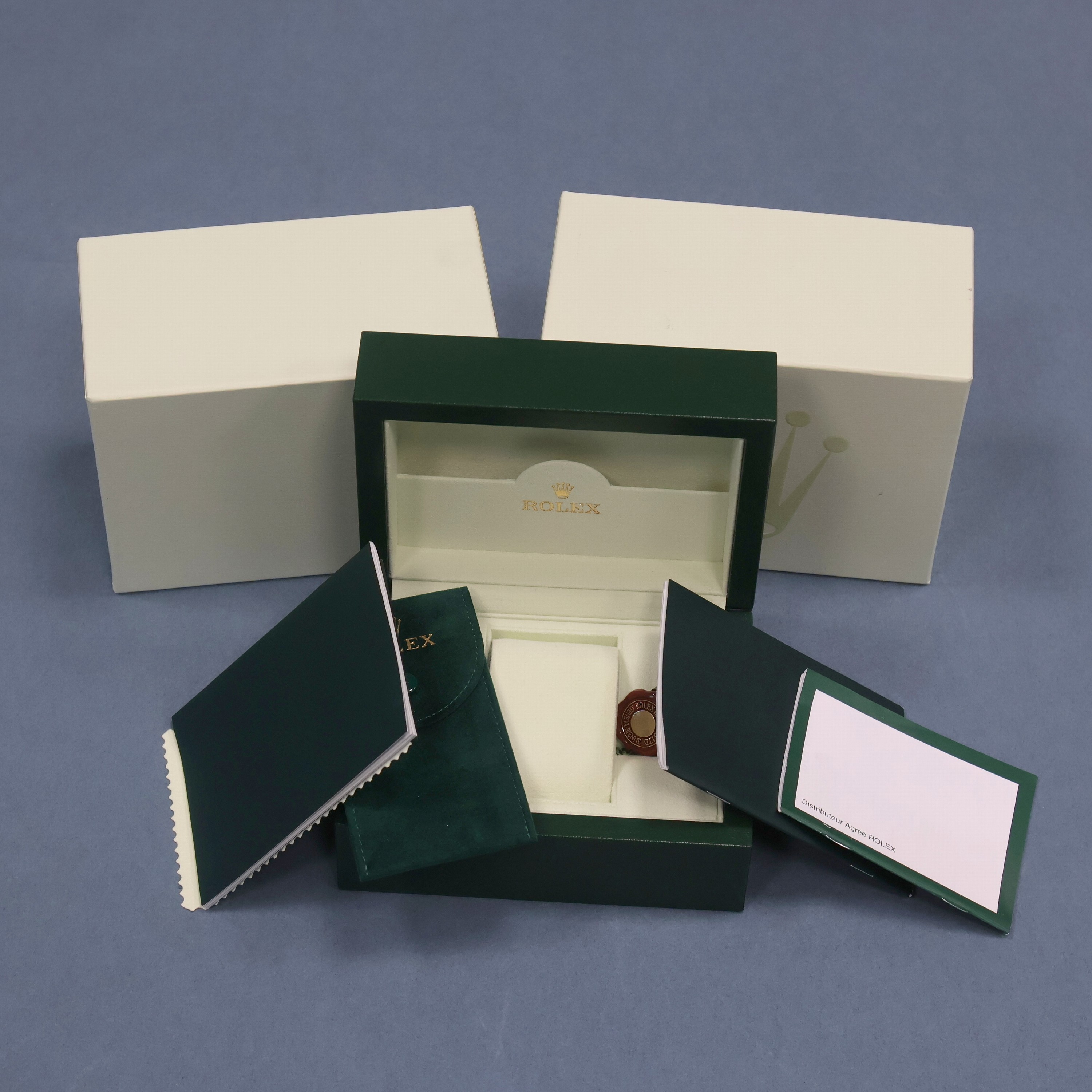 Detail c: Konvolut: 5 Rolex, 1 Glashütte Original und 2 Tissot Boxen, Rolex: 1 x Ref. 39141.02 - Oyster L mit Sea-Dweller Deepsea Anleitung und Umkarton, 1 x ...