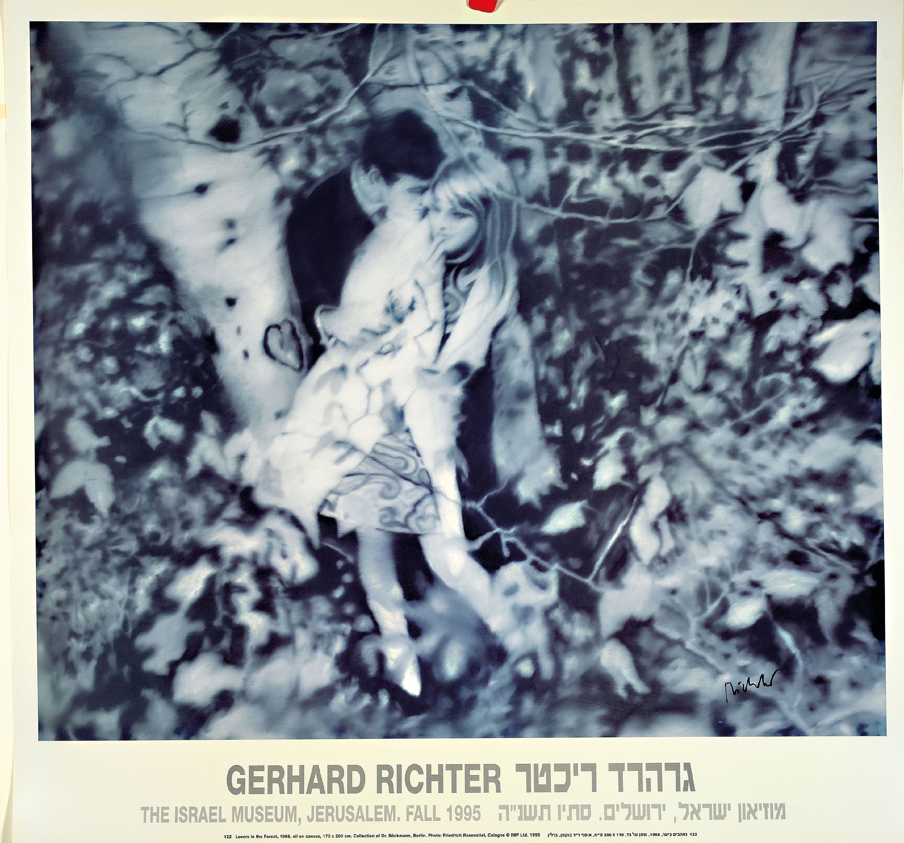 Detail k: Gerhard Richter, geb. 1932, Offset-Druck, "Lovers in the forest", rechts unten handsign., ca. 67x72 cm