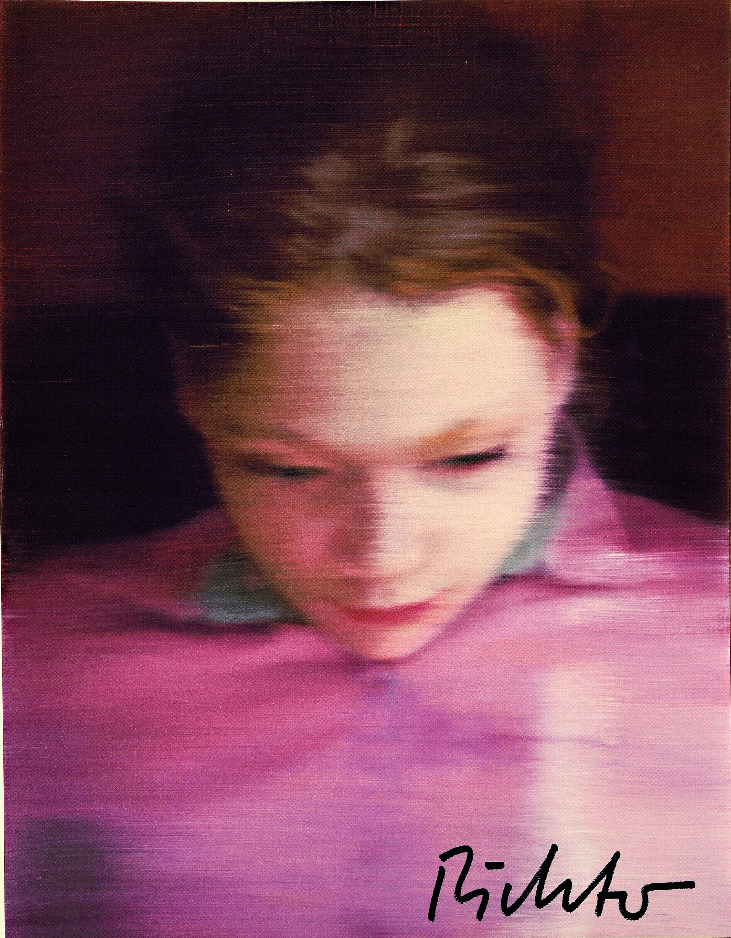 Detail k: Gerhard Richter, geb. 1932, Offset-Druck, "Ella", rechts unten handsign., ca. 26x20 cm