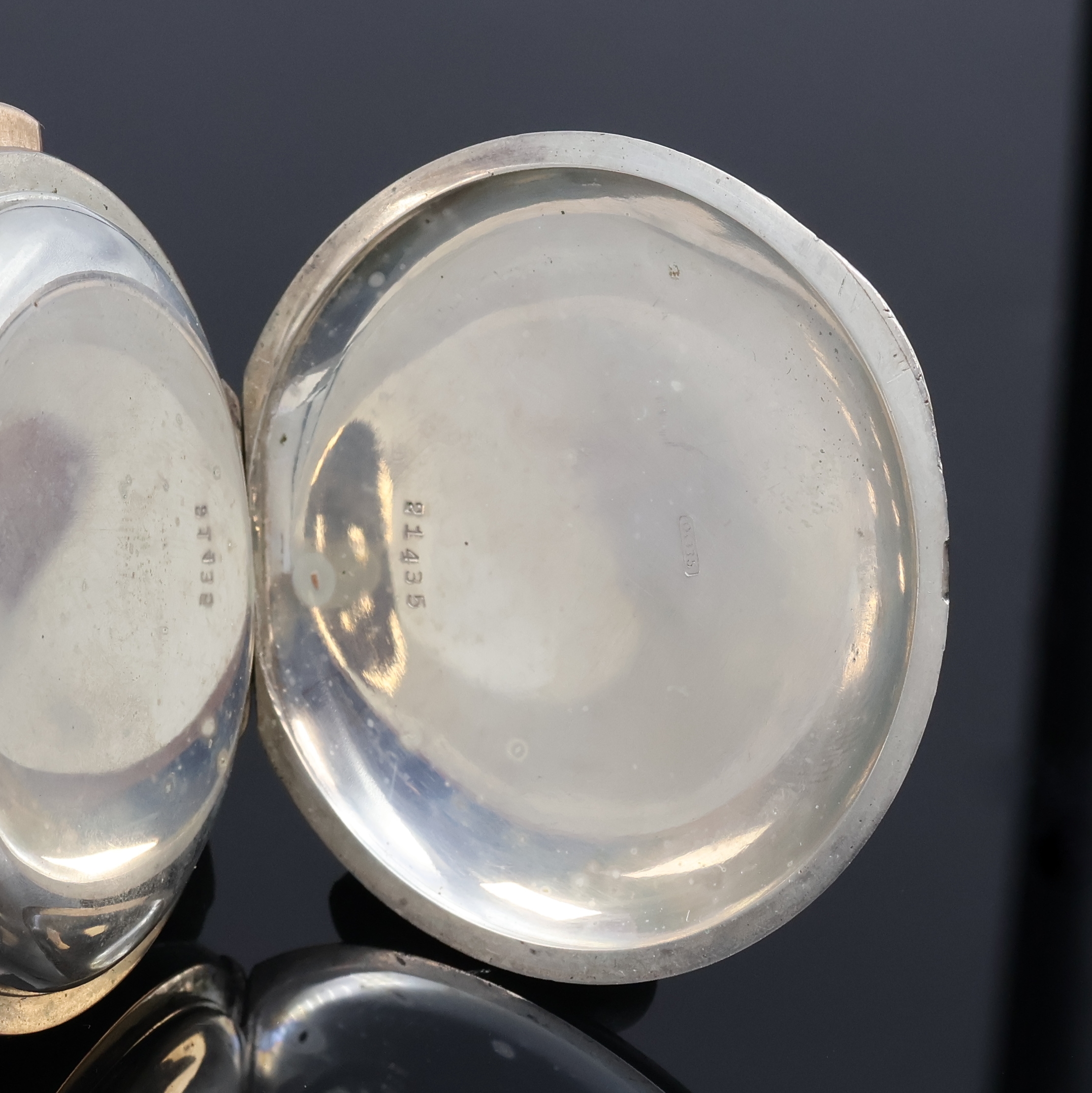 Detail e: UNION HORLOGERE Herrensavonette in Tula- Silber mit Minutenrepetition und Zentralsekunde, Schweiz um 1900, Geh. l. besch., Silbercuvette, 2 ...