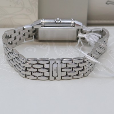 27061412c - Jaeger-LeCoultre Reverso Damenarmbanduhr in Stahl mit Brillanten Referenz 265.882.006, ...