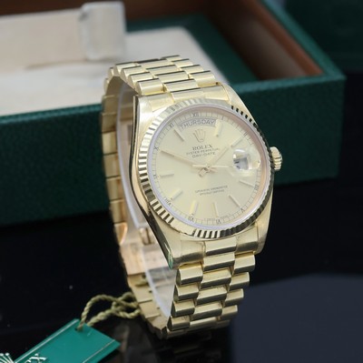 27061414c - ROLEX Herrenarmbanduhr Oyster Perpetual Day- Date Referenz 18038, Automatik, Chronometer ...