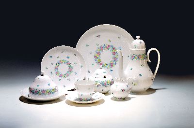 Image Kaffeeservice, Rosenthal, Romanze mit buntem Blumendekor, Entwurf Björn Wiinblad, ...