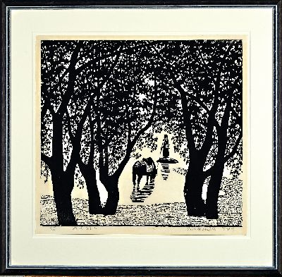 27061448k - Qijia Dawa, geb. 1946, tibetanischer Künstler,´Die ärztliche Vistie auf dem Weg´, orig. ...