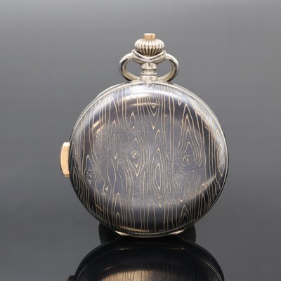 27061495b - UNION HORLOGERE Herrensavonette in Tula- Silber mit Minutenrepetition und Zentralsekunde, ...