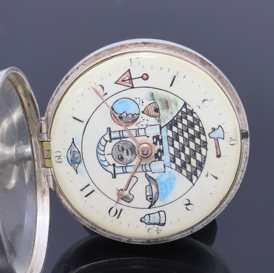 27061499a - GRAHAM LONDON and TRUEMAN 2 open face silver verge watches, England around 1820, smooth ...