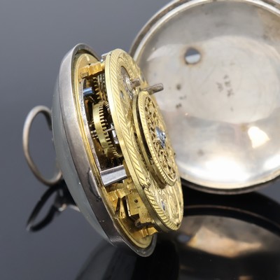 27061499g - GRAHAM LONDON and TRUEMAN 2 open face silver verge watches, England around 1820, smooth ...