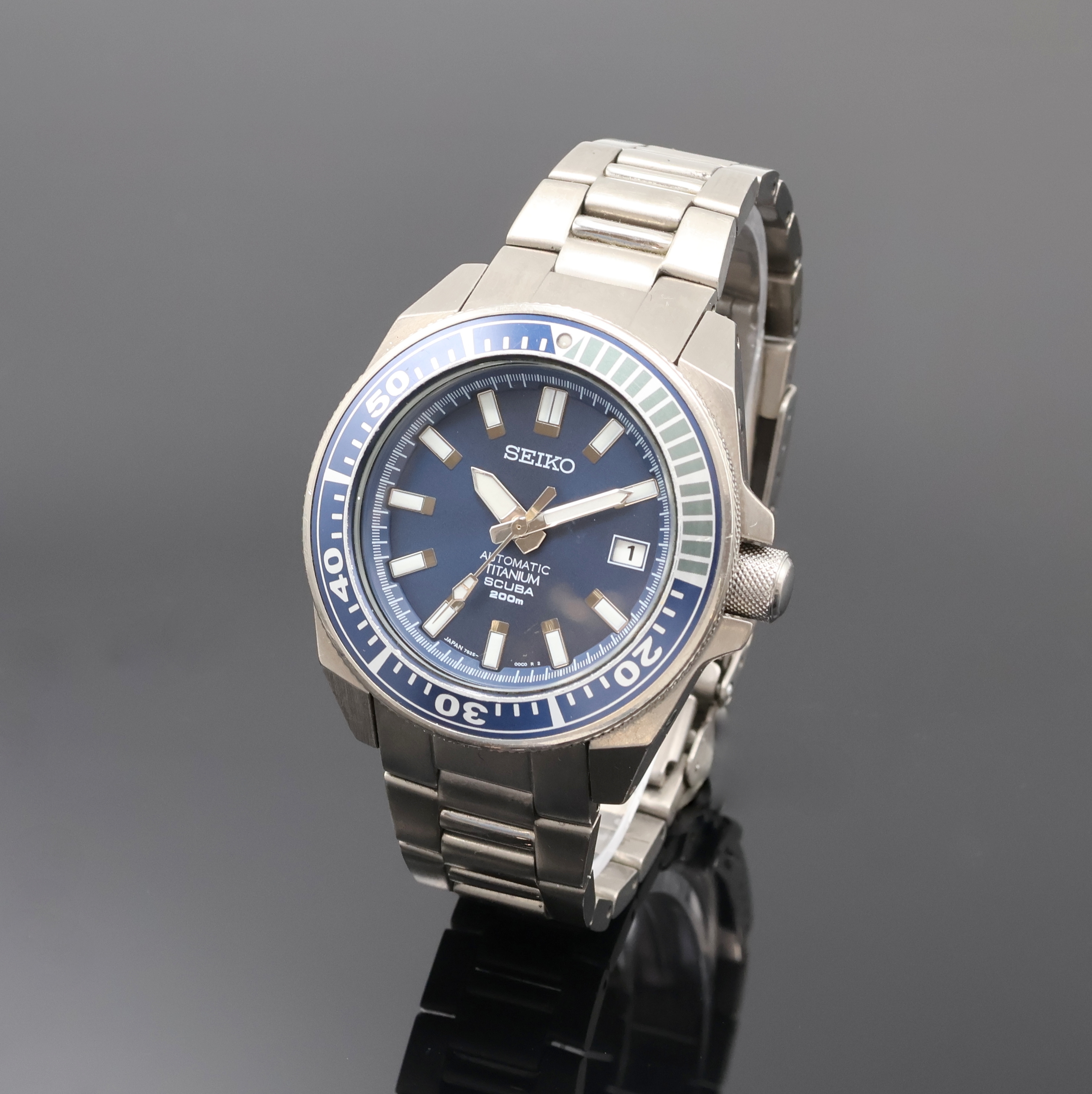 Image 27061562 - SEIKO Scuba Herrenarmbanduhr in Titan Referenz 7S25-00D0, Japan um 2010, Automatik, ...