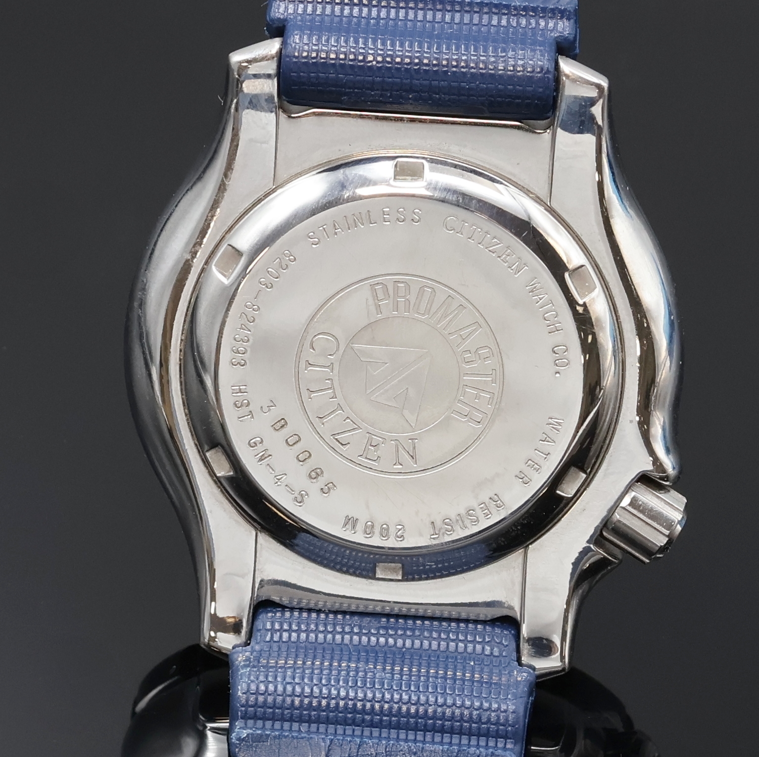 Detail c: CITIZEN Divers Promaster Herrenarmbanduhr Referenz 8203-824393, Japan um 1980, Automatik, Boden u. Krone verschr., Lünette m. 60er Teilung eins. ...