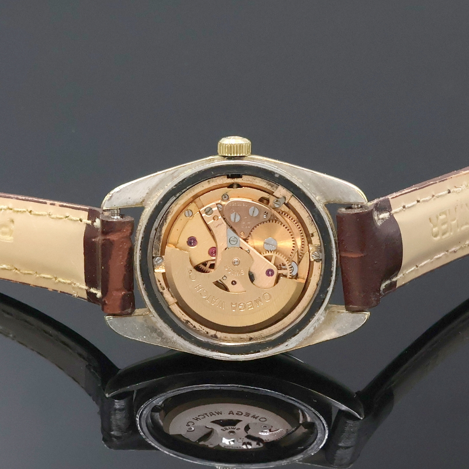 Detail d: OMEGA Seamaster vergoldete Damenarmbanduhr Referenz 566026, Schweiz um 1970, Automatik, Boden verschr., goldfarb. Zifferbl. m. aufges. Std.-Ind., ...