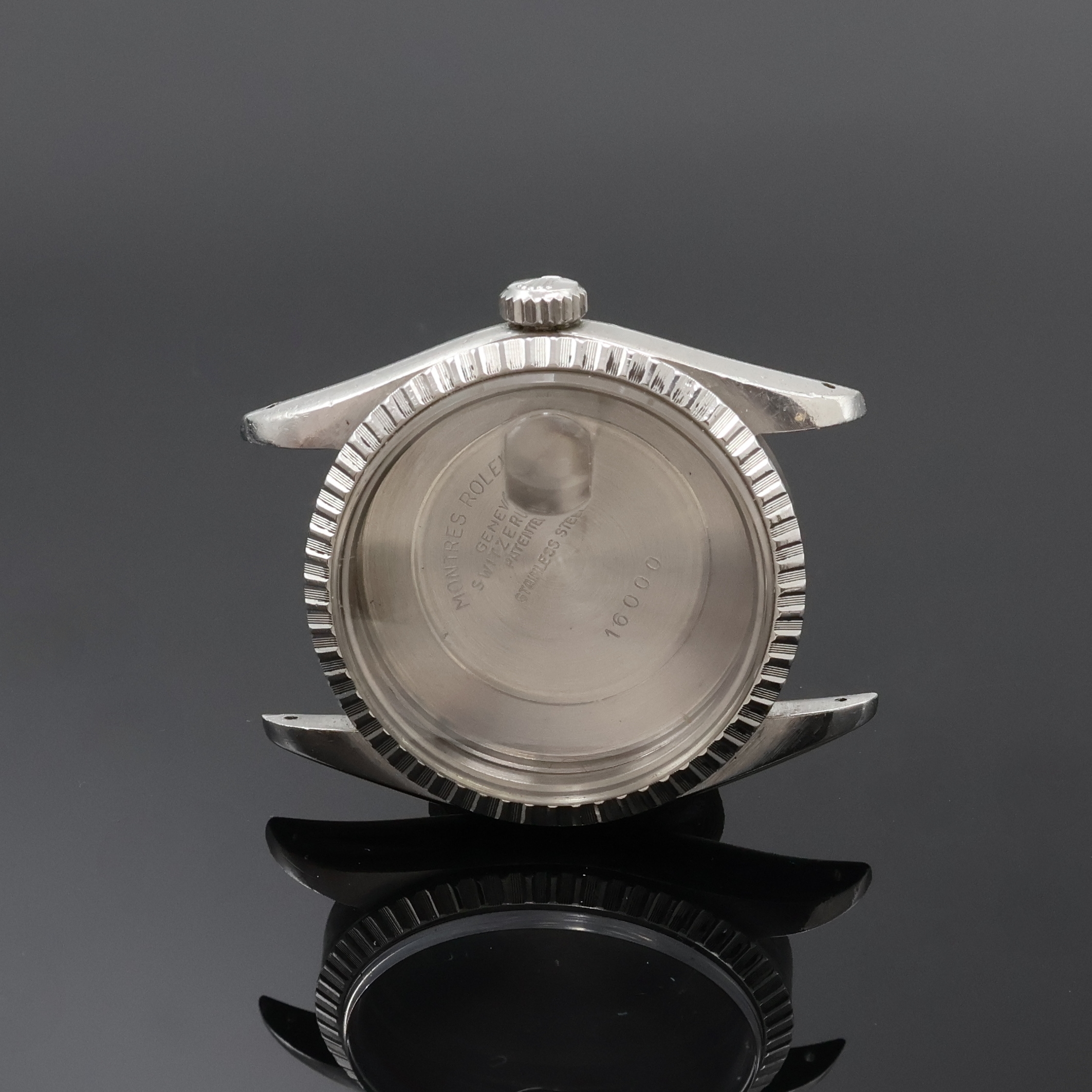 Image 27061583 - ROLEX Gehäuse für Referenz 16000, Schweiz um 1978, Edelstahl, Boden u. Krone verschr., ...