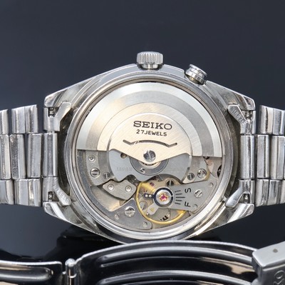 27061576e - SEIKO Bell-Matic Herrenarmbanduhr mit Wecker in Stahl Referenz 4006-7020, Japan um 1970, ...