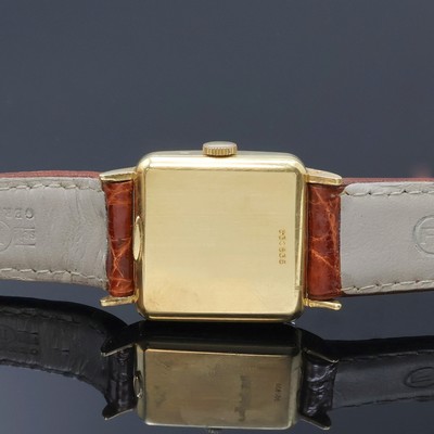 27061586c - ULYSSE NARDIN viereckige Armbanduhr in GG 750/000, Schweiz um 1940, Handaufzug, Boden ...