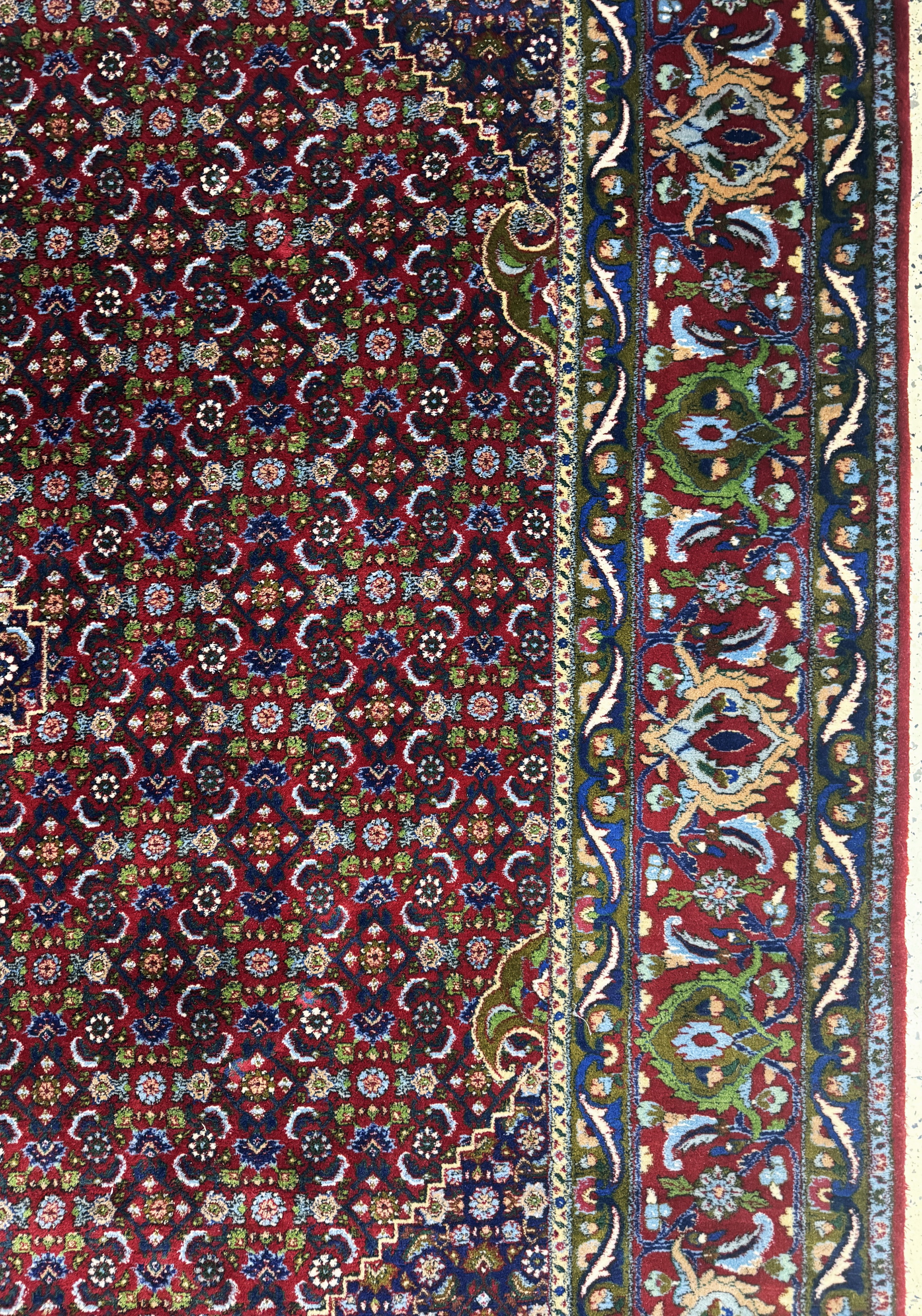 Detail e: Bidjar, Persien, Mitte 20.Jhd, Wolle auf Baumwolle, ca. 395 x 300 cm, EHZ: 2