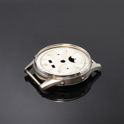 27061644a - Unsigniertes, nahezu neuwertiges Stahlgehäuse mit Zifferblatt für das Kaliber Valjoux ...