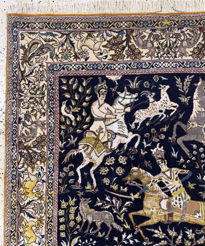 27061646c - Ghom Kork, Persien, Mitte 20.Jhd, Korkwollemit Seide, ca. 203 x 138 cm, gereinigt, EHZ: ...