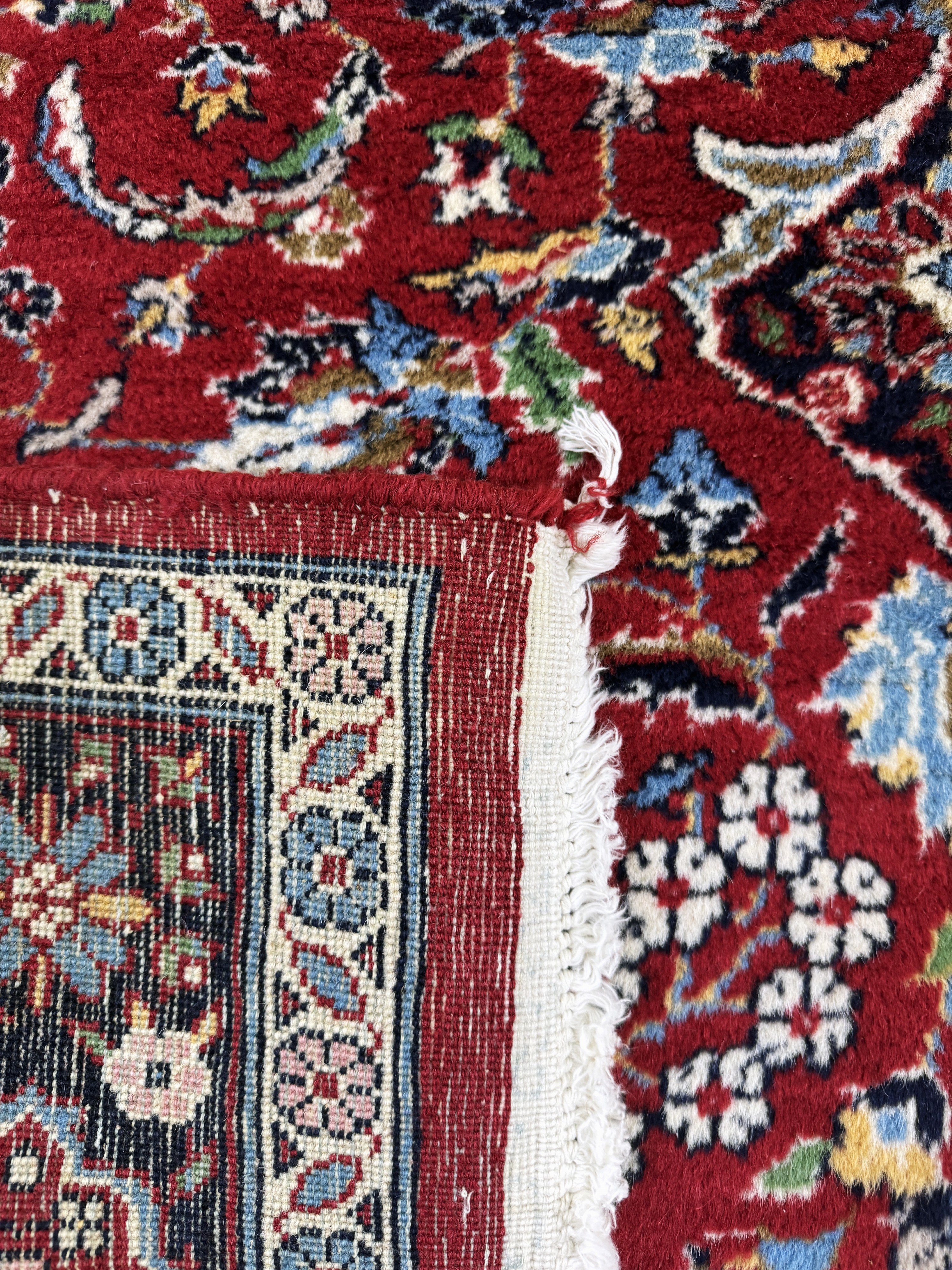 Detail d: 2 Lots Lahor, Pakistan, Mitte 20.Jhd, Wolleauf Baumwolle, ca. 225 x 140 cm & ca. 180 x 125 cm, EHZ: 2