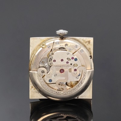27061953d - MOVADO Kingmatic viereckige wristwatch in steel, Switzerland around 1965, self winding, ...