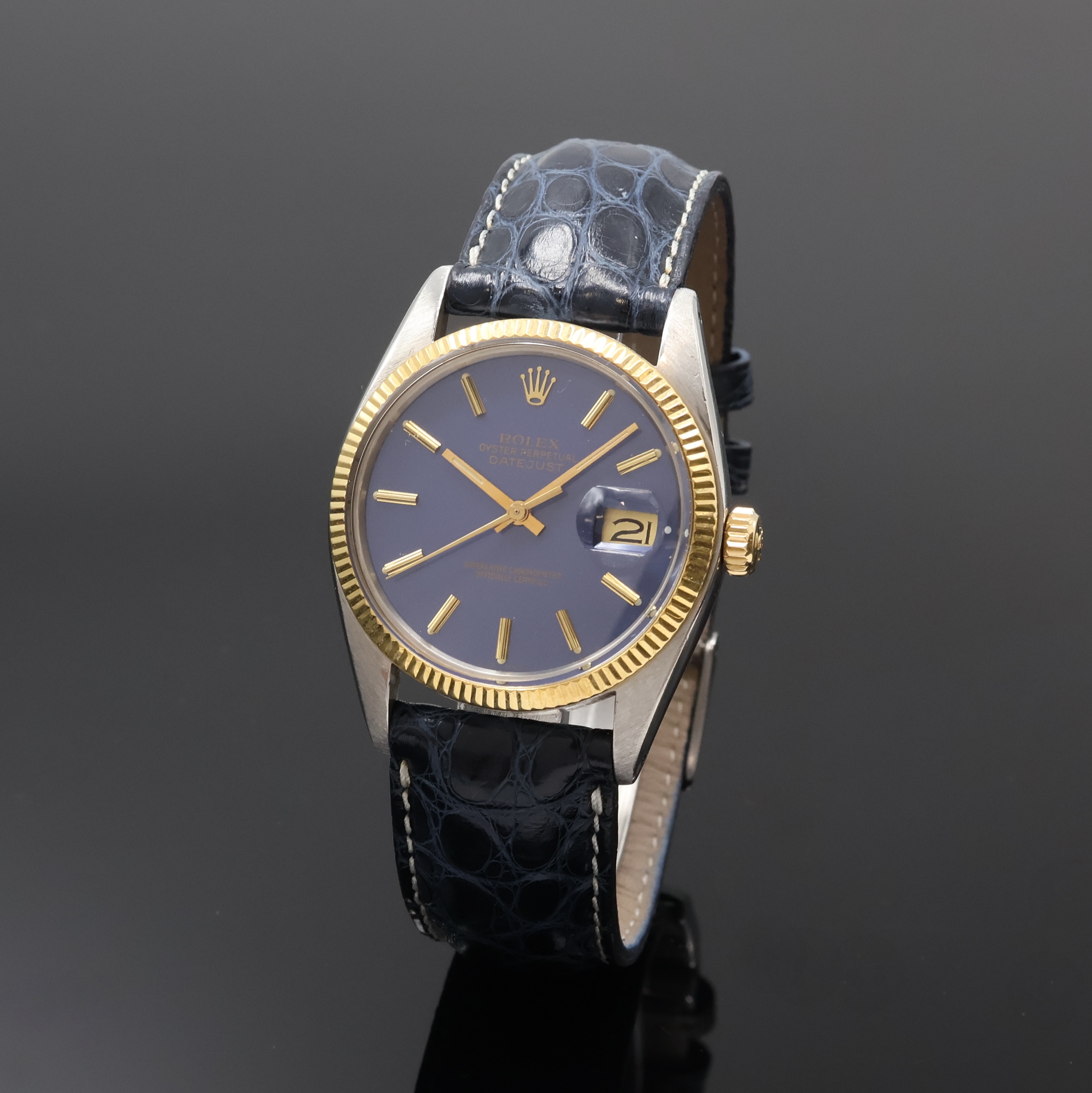 Image 27062084 - ROLEX Oyster Perpetual Datejust Herrenarmbanduhr Referenz 16013, Schweiz um 1979, ...
