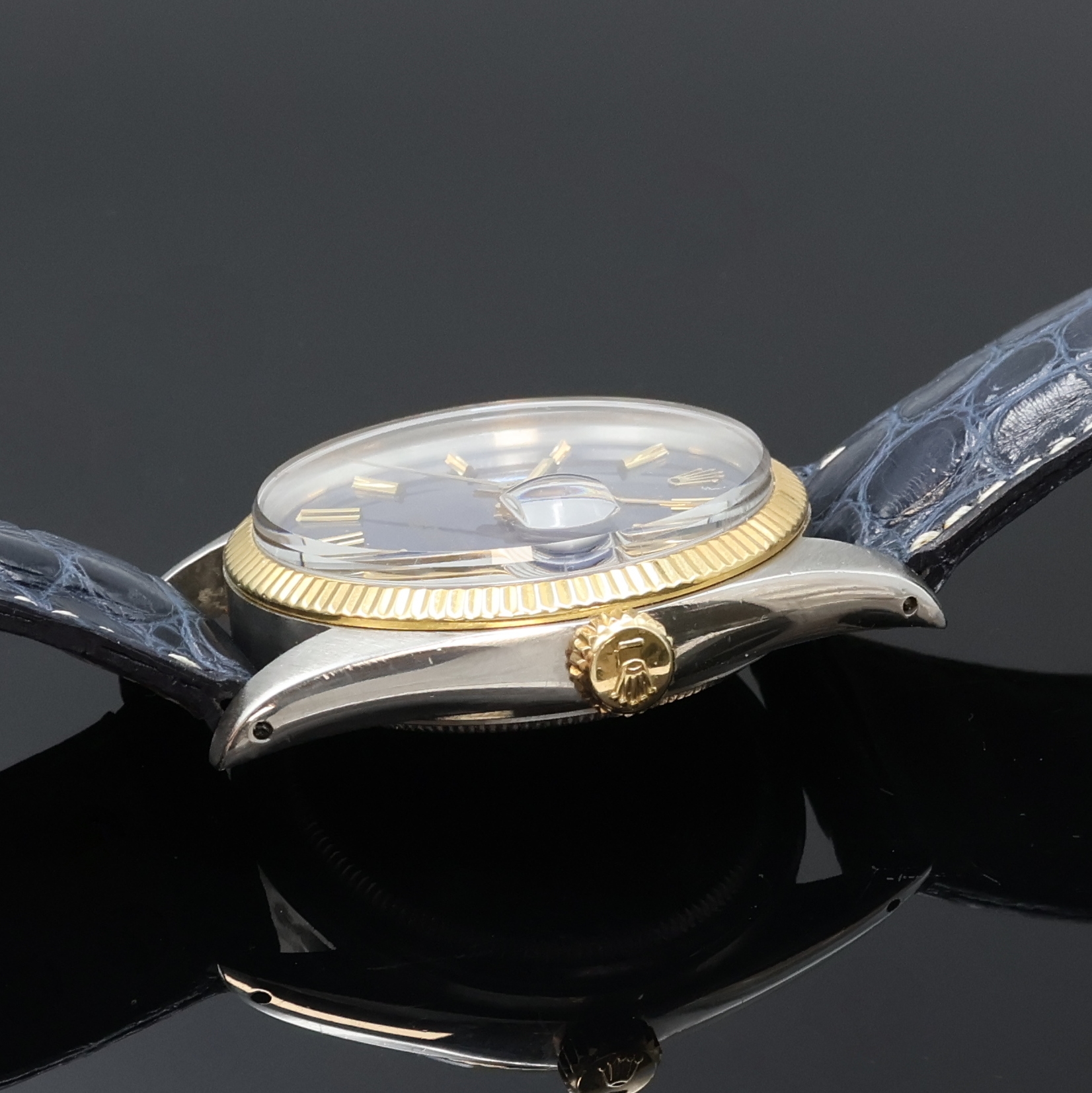 Detail b: ROLEX Oyster Perpetual Datejust Herrenarmbanduhr Referenz 16013, Schweiz um 1979, Automatik, Chronometer der Superlative in Edelstahl/Gold ...